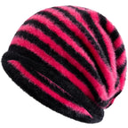 Toronto Winter Striped Fur Beanie