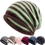 Toronto Winter Striped Fur Beanie