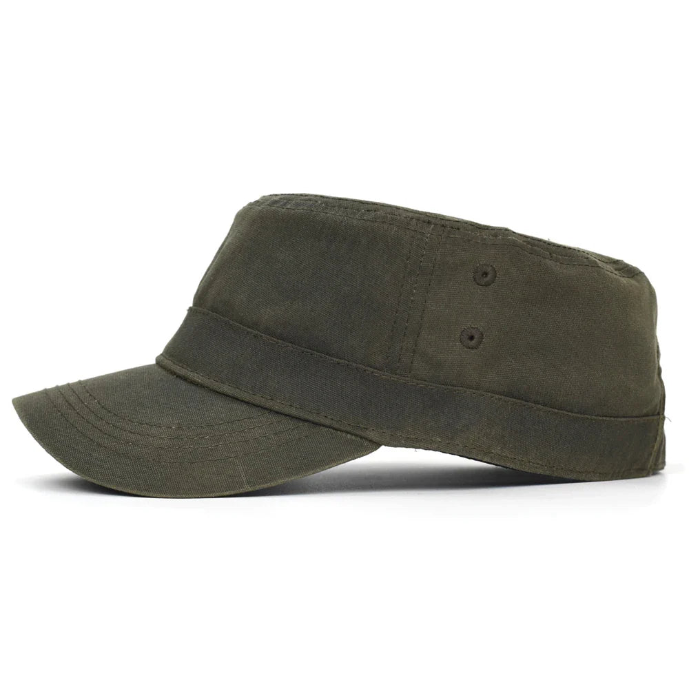 Toulouse Waterproof Distressed Cotton Army Cap