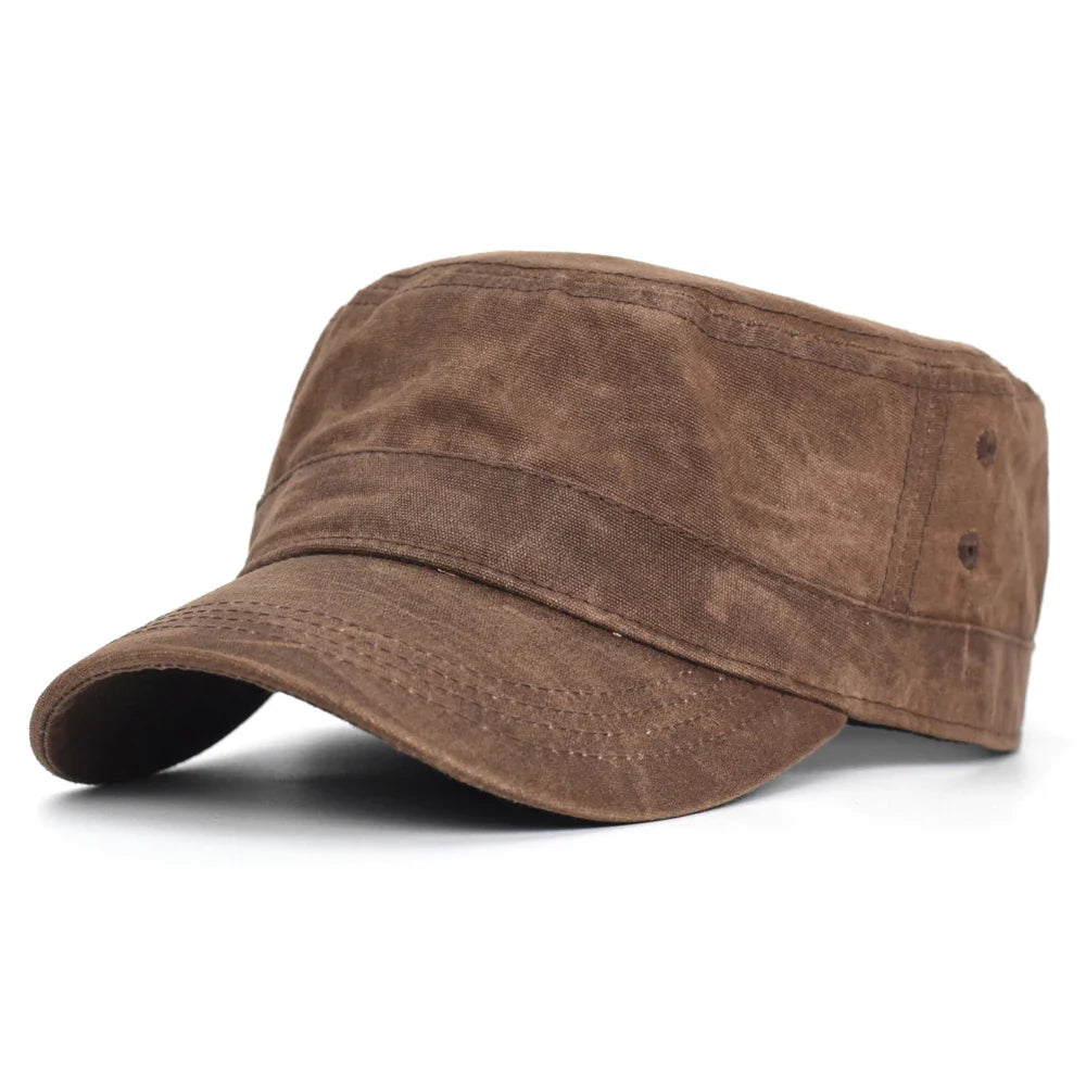 Toulouse Waterproof Distressed Cotton Army Cap
