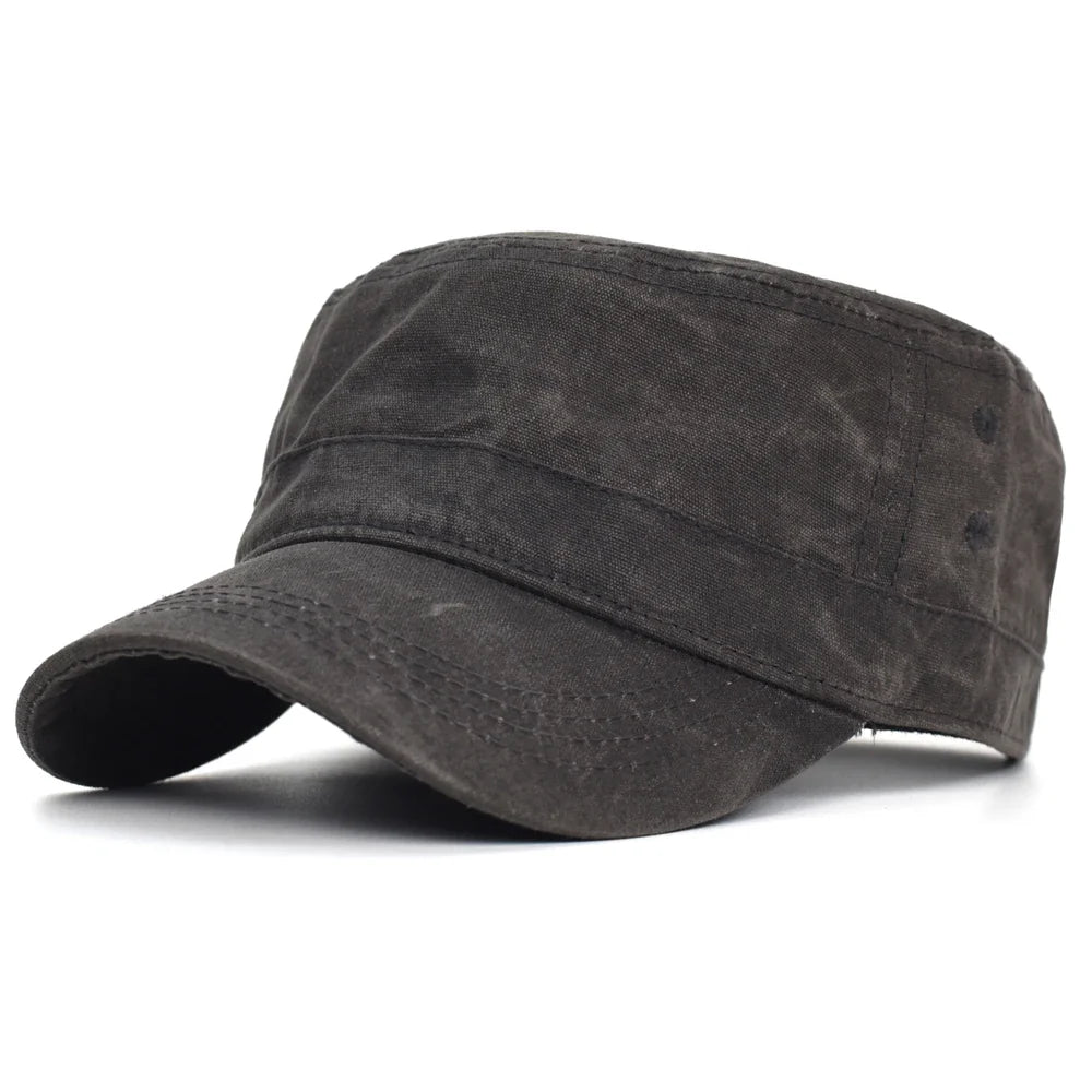 Toulouse Waterproof Distressed Cotton Army Cap