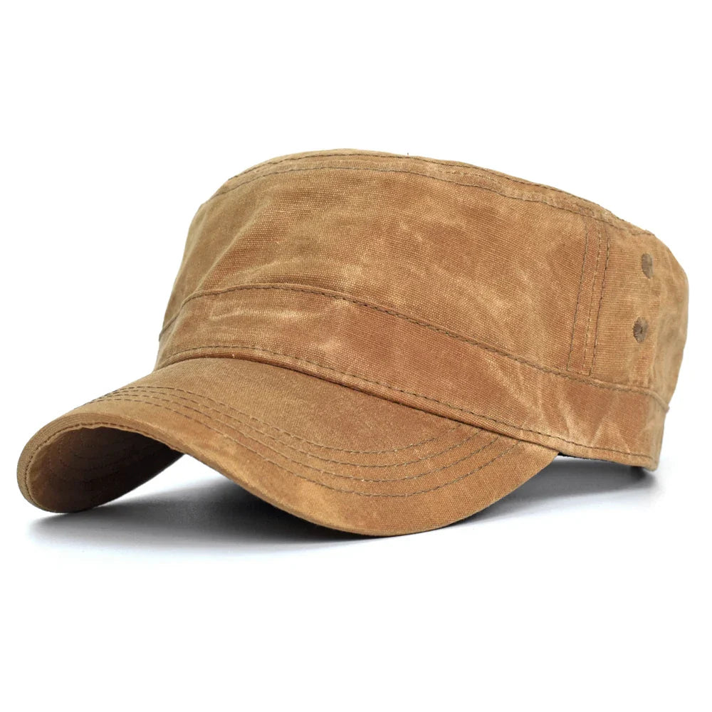 Toulouse Waterproof Distressed Cotton Army Cap