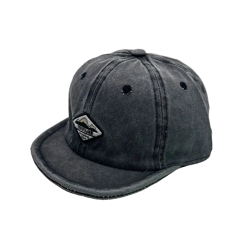 Travelling Washed Cotton Short Brim 6-Panels Baseball Cap