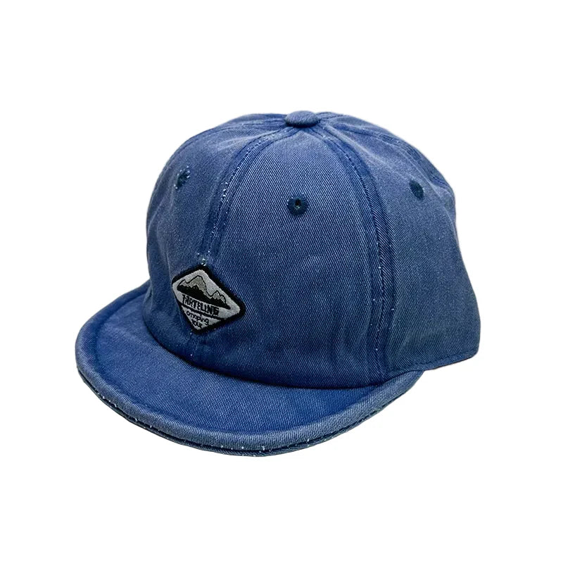 Travelling Washed Cotton Short Brim 6-Panels Baseball Cap