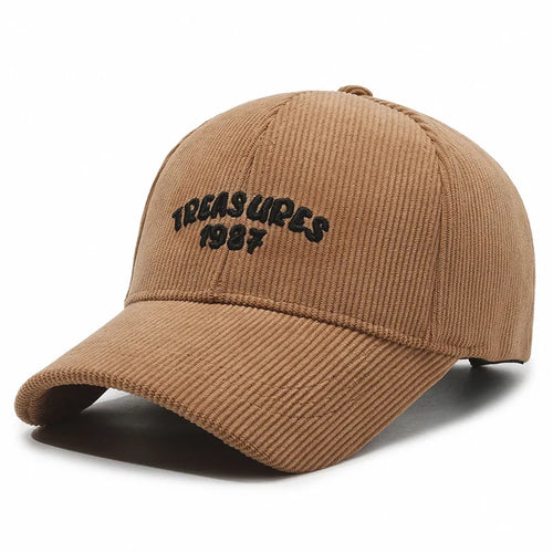 Brown Corduroy Baseball Cap