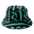 Tribal Symbols Fur Bucket Hat