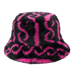 Tribal Symbols Fur Bucket Hat