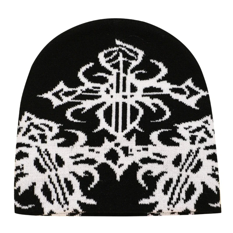 Tribal Symbols Winter Knitted Beanie