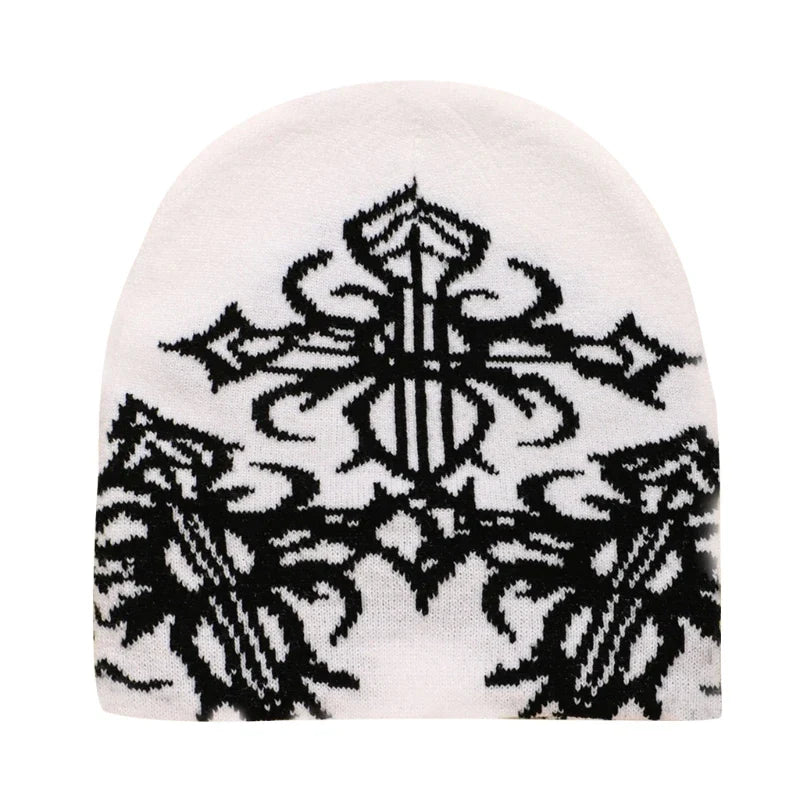 Tribal Symbols Winter Knitted Beanie