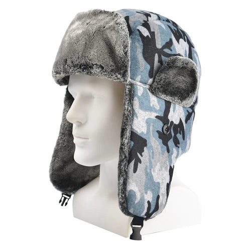 Blue Camouflage Bomber Hat