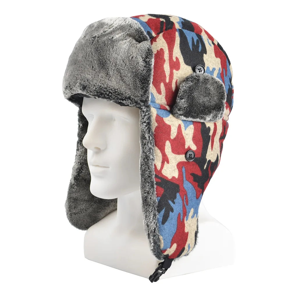 Tucson Winter Fur Camouflage Bomber Hat