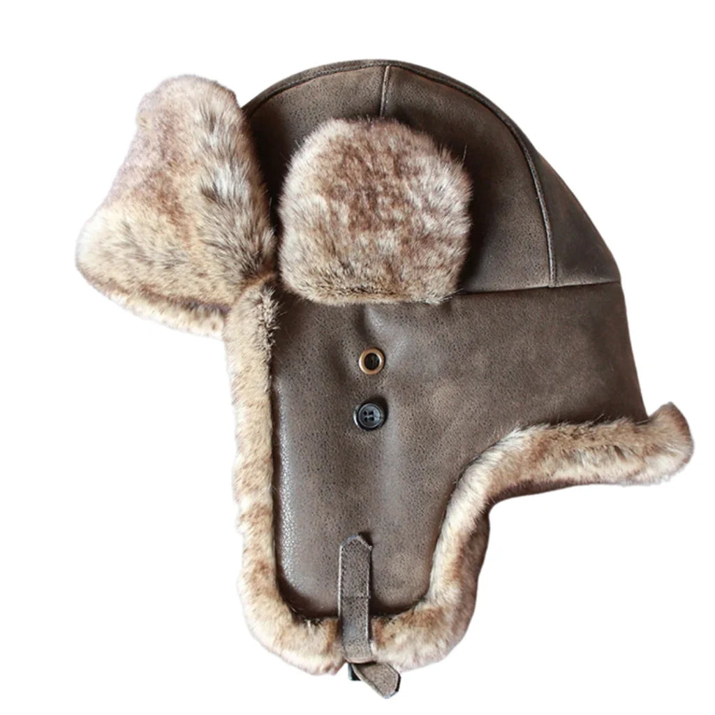 Twin Cities Leather Fur Bomber Hat