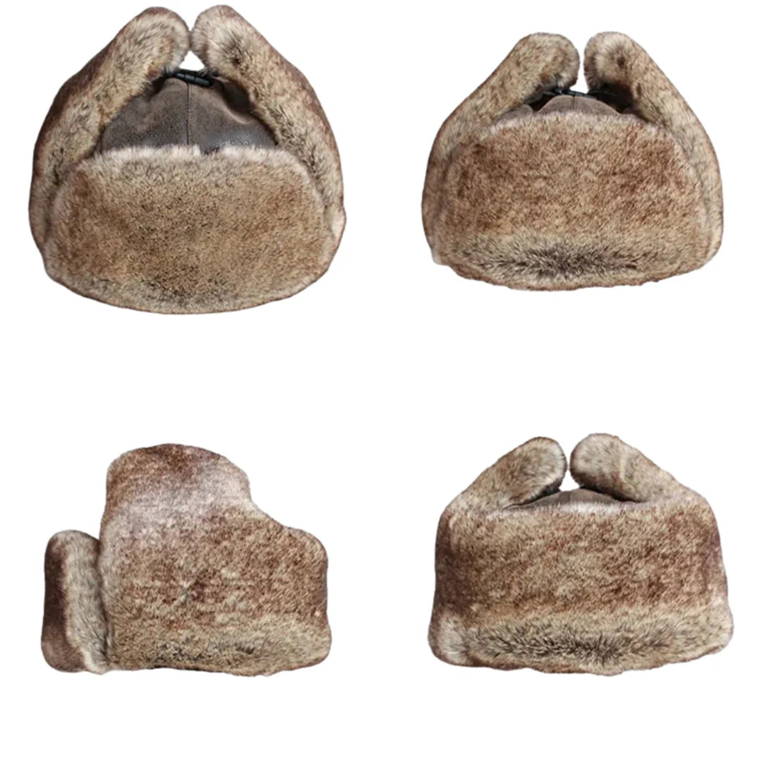 Twin Cities Leather Fur Bomber Hat