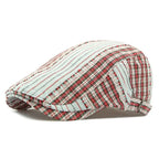Twin Cities Tartan Striped Cotton Flat Cap