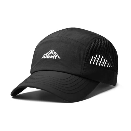 Black Breathable 5-Panels Cap