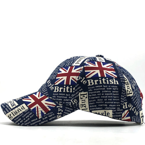 Blue British Flag Baseball Cap