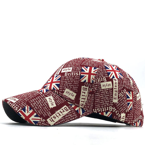 Red British Flag Baseball Cap