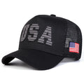 USA Flag Embroidered Trucker Cap