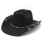 Unchained Rings Leather Cowboy Hat