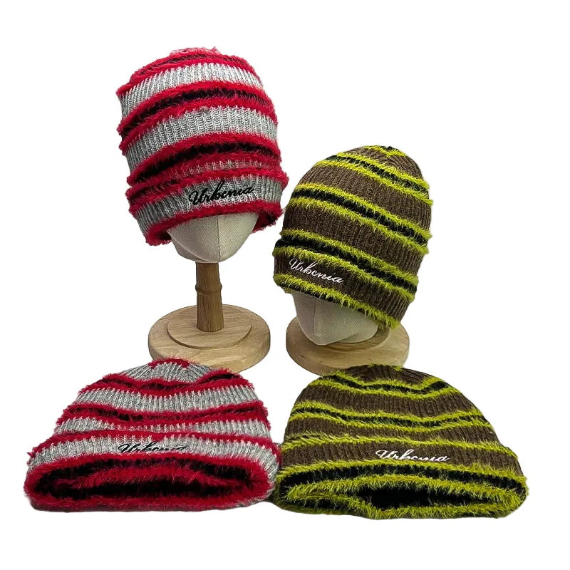 Urbania Knitted Striped Beanie