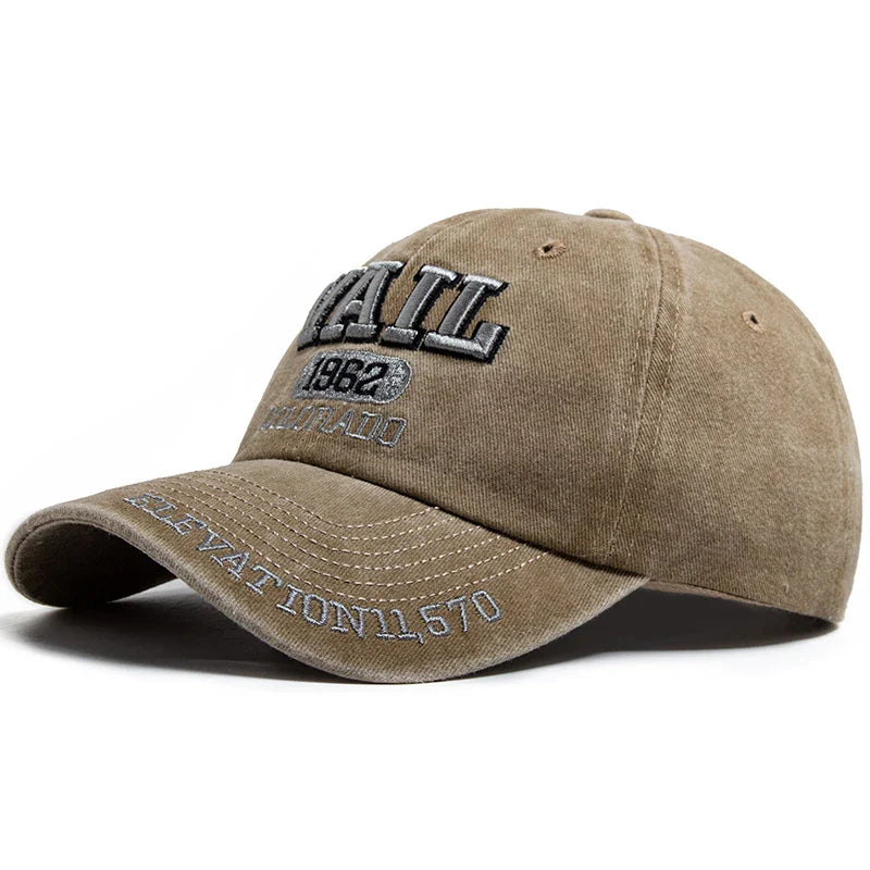 Vail Colorado 1962 Washed Cotton Baseball Cap