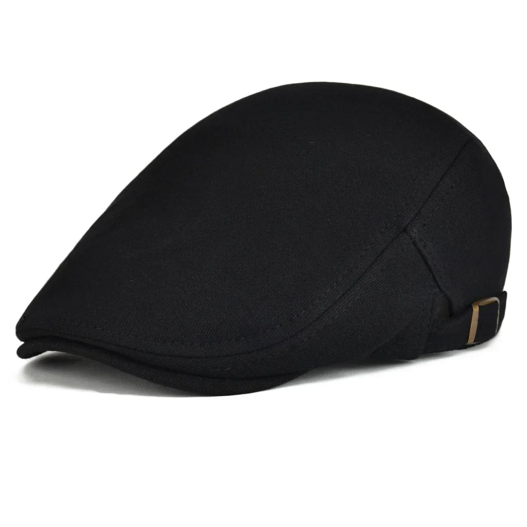 Vancouver Adjustable Plain Cotton Flat Cap