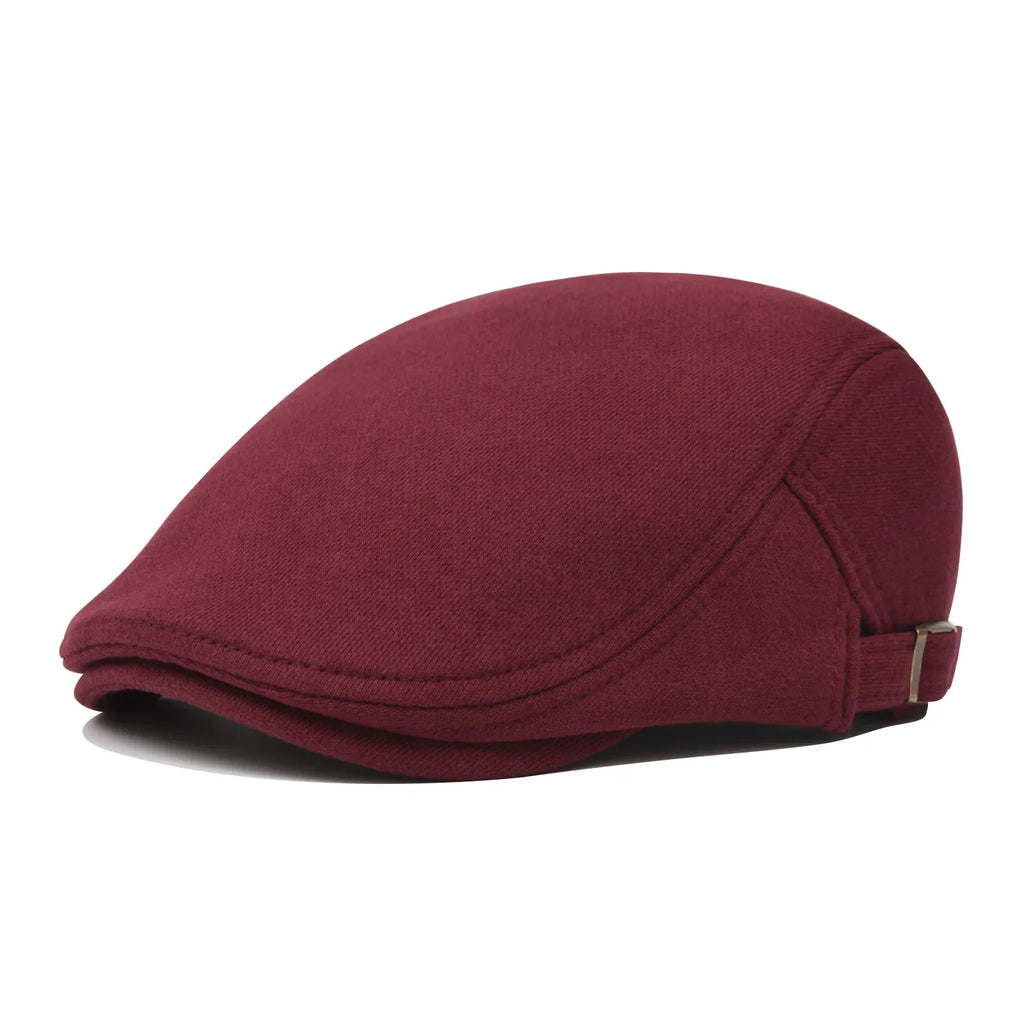 Vancouver Adjustable Plain Cotton Flat Cap