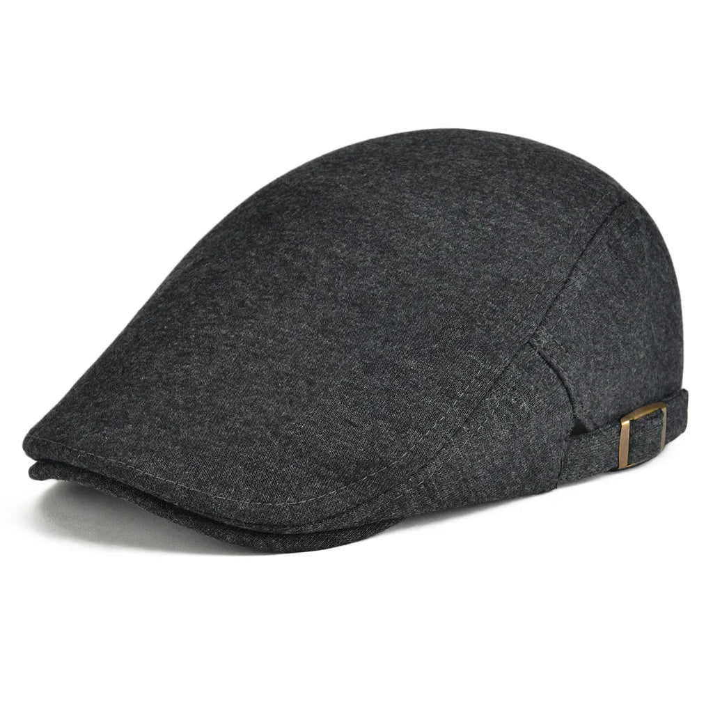Vancouver Adjustable Plain Cotton Flat Cap