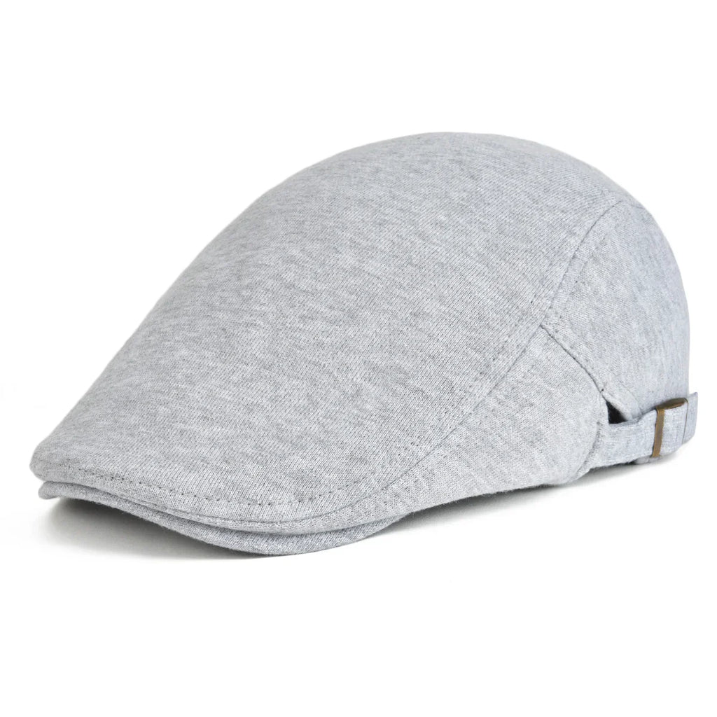 Vancouver Adjustable Plain Cotton Flat Cap