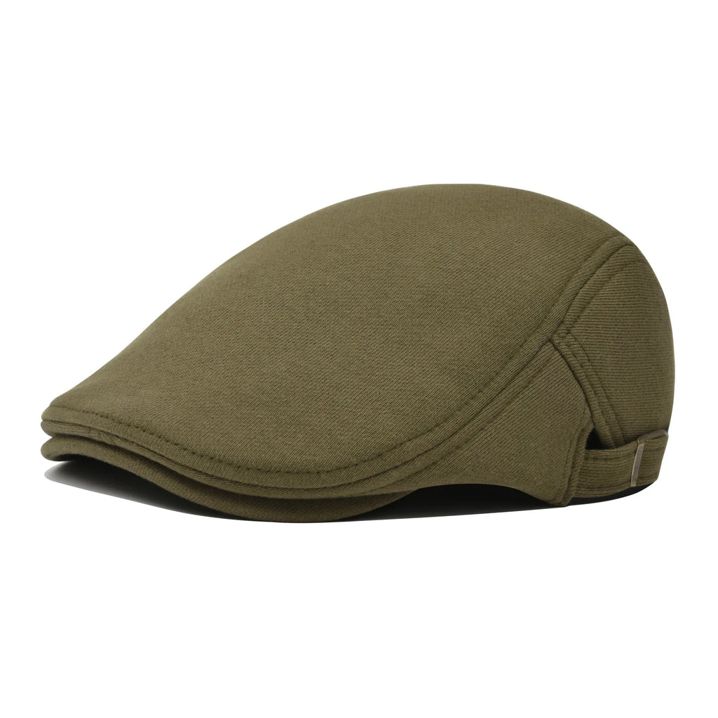 Vancouver Adjustable Plain Cotton Flat Cap