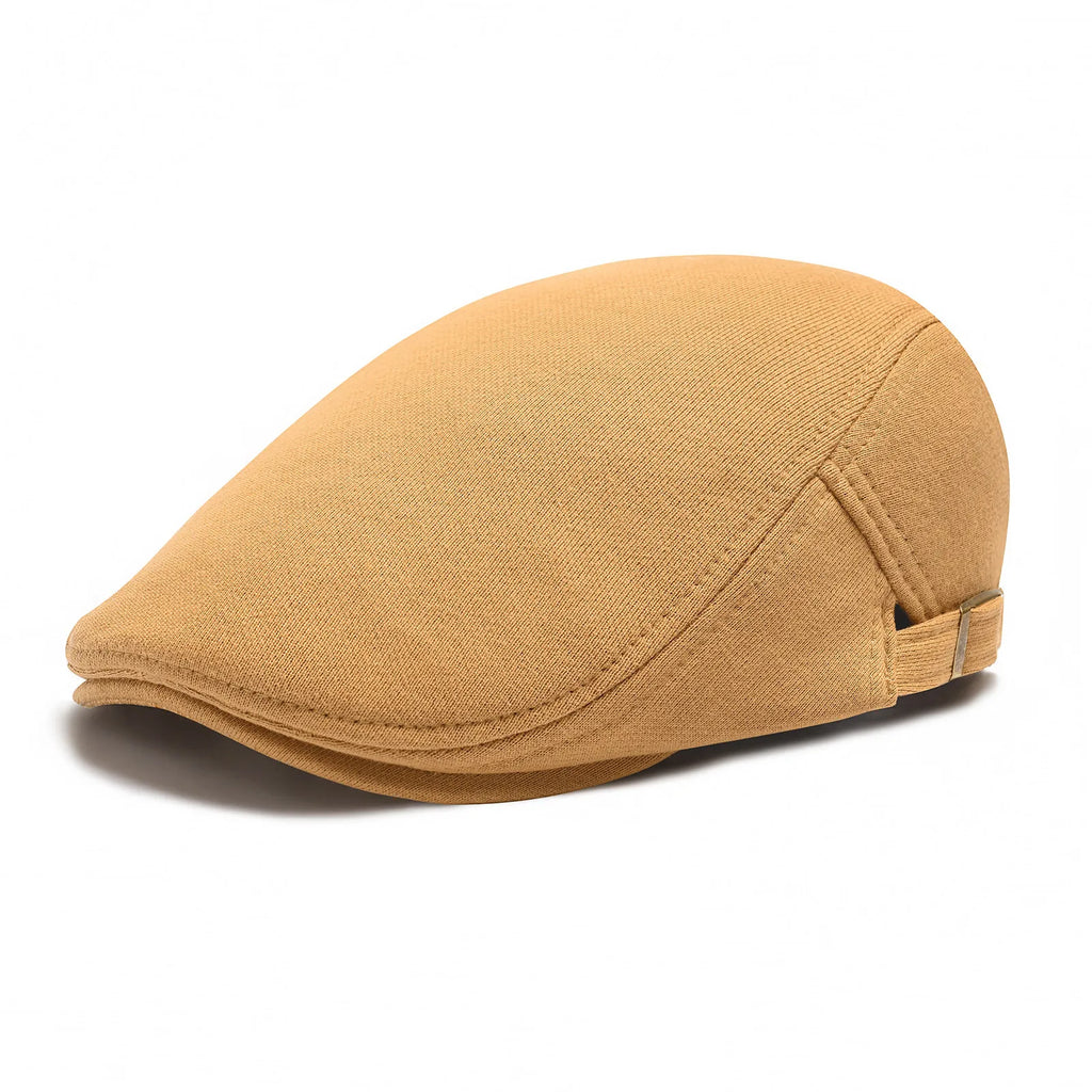 Vancouver Adjustable Plain Cotton Flat Cap