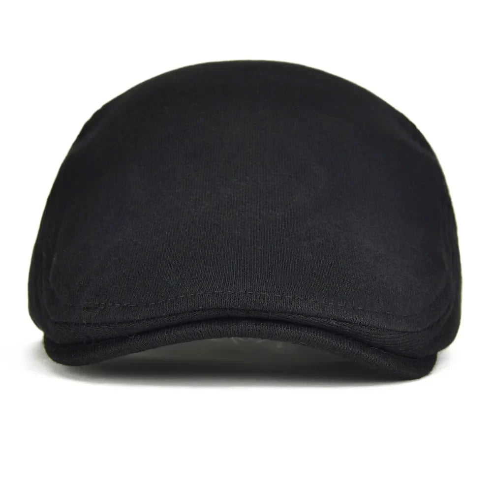 Vancouver Adjustable Plain Cotton Flat Cap