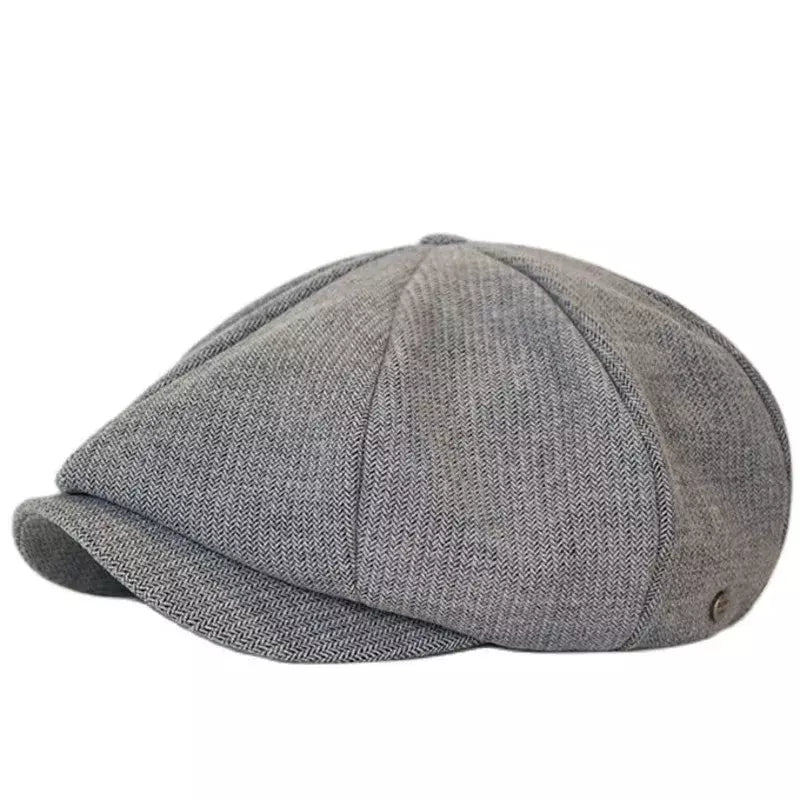 Vermillion Cotton Newsboy Cap