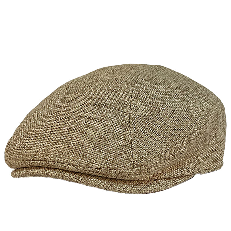 Verona Plain Linen Flat Cap