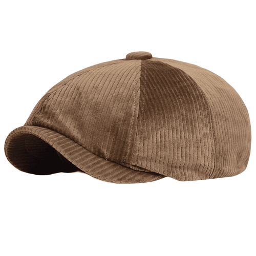 Coffee brown Corduroy Newsboy Cap