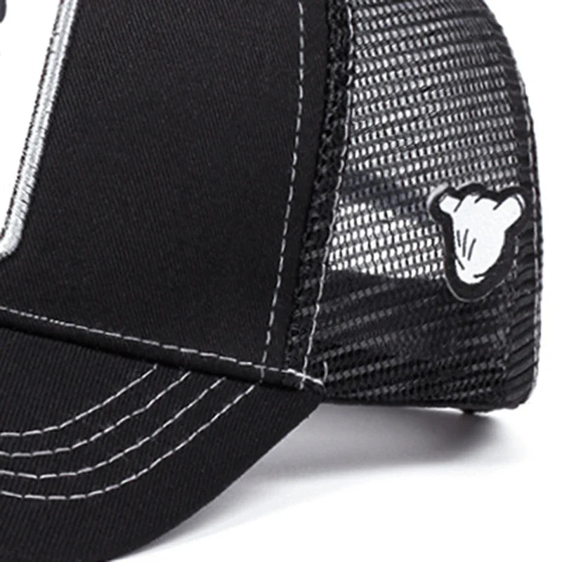 Vintage Captain Mouse Black Trucker Cap