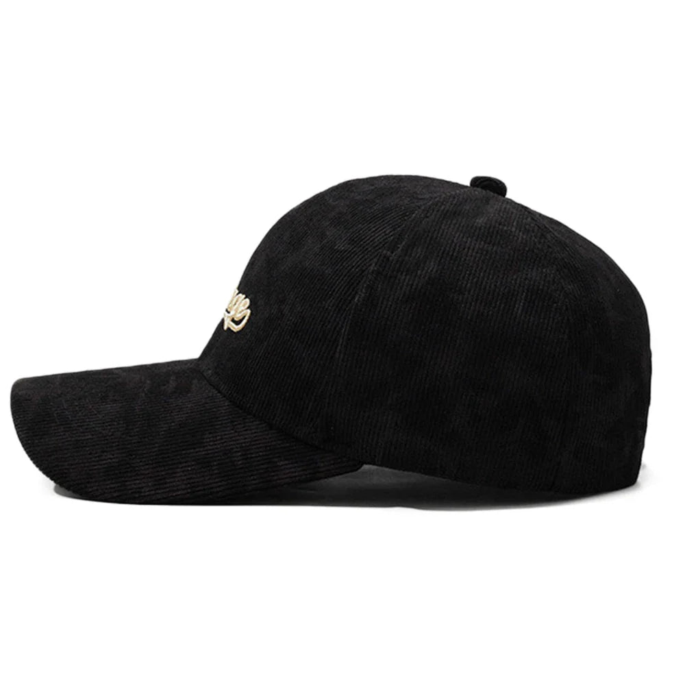 Black and white Vintage Corduroy Baseball Cap