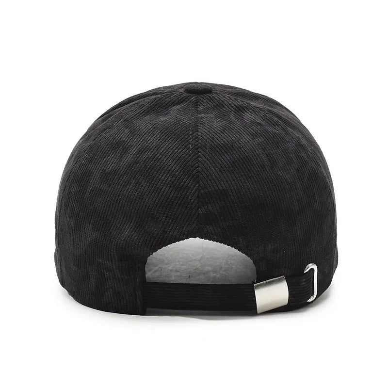 Black and white Vintage Corduroy Baseball Cap