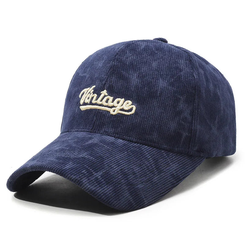 Navy blue Vintage Corduroy Baseball Cap