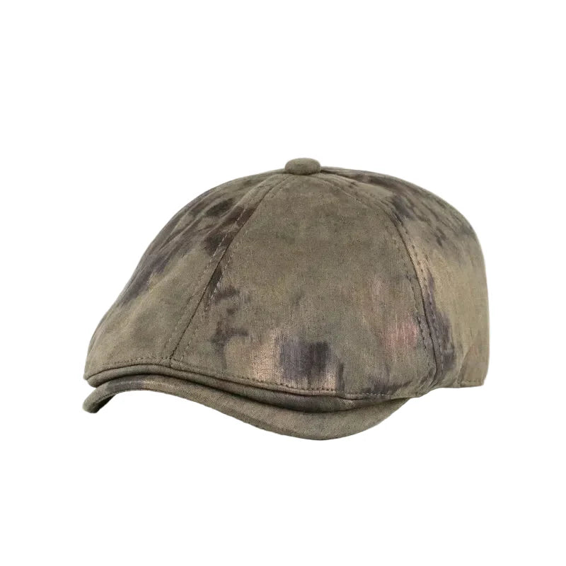 Vintage Tie Dye 6 Panels Newsboy Cap