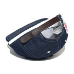 Vintage Denim Short Visor Snapback Cap