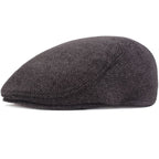 Vintage Herringbone Cotton Flat Cap