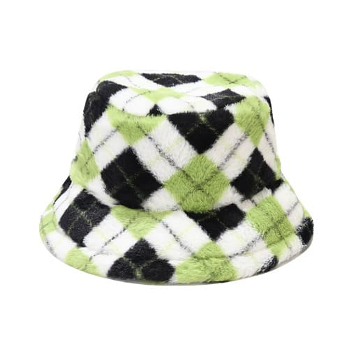 Vintage Rhombuses Fur Bucket Hat