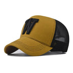 W Letter Cotton Trucker Cap