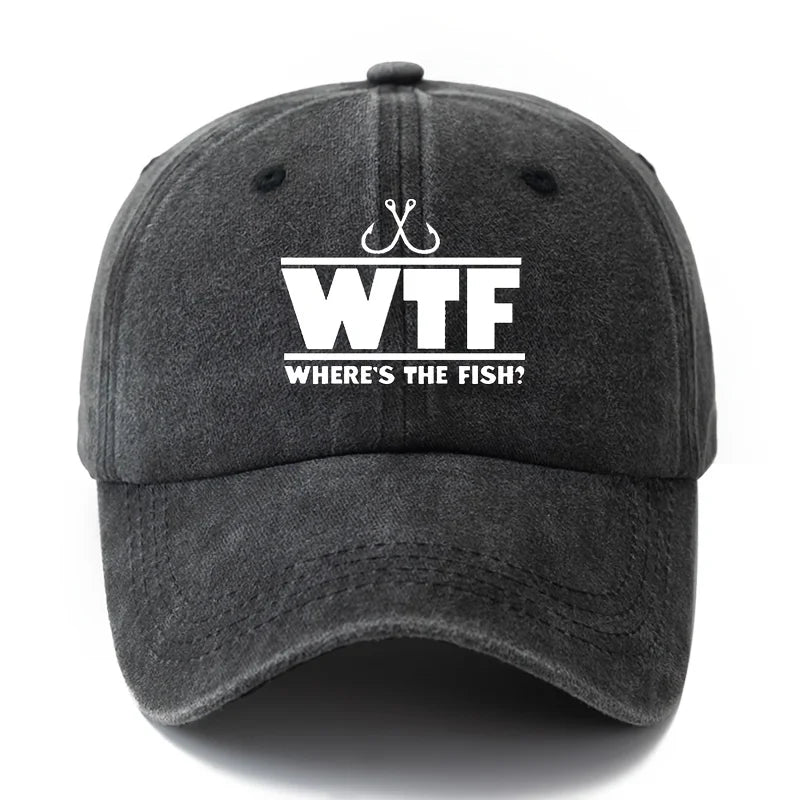WTF Where The Fish Washed Baseball Cap