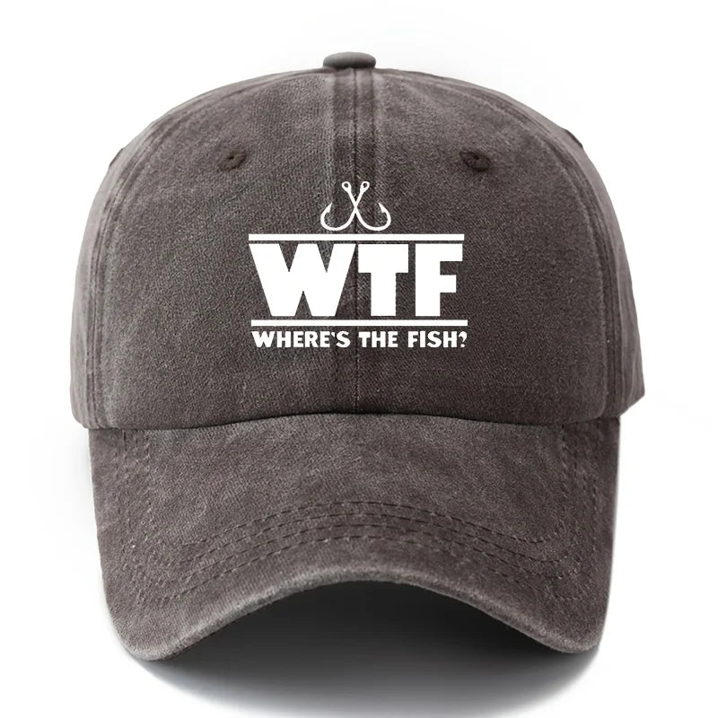 WTF Where The Fish Washed Baseball Cap