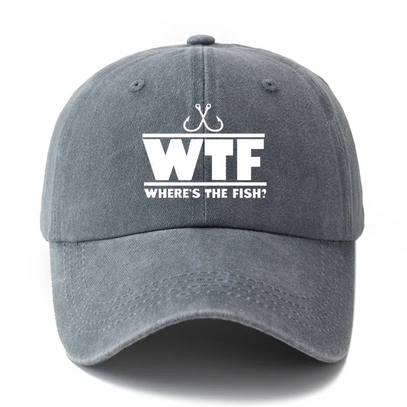 WTF Where The Fish Washed Baseball Cap