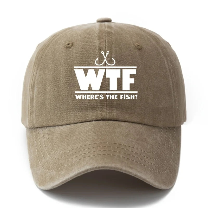 WTF Where The Fish Washed Baseball Cap