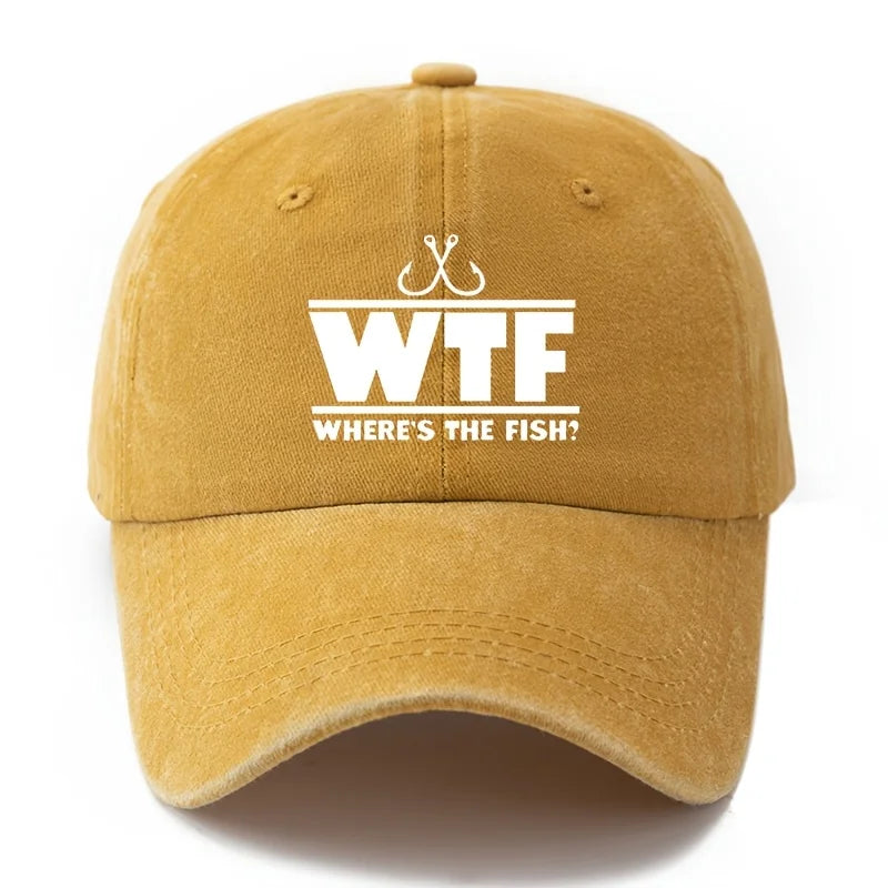 WTF Where The Fish Washed Baseball Cap