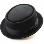 Walter Black Wool Porkpie Hat